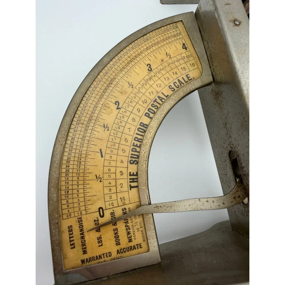 Antique Triner Superior Postal Scale 1904 Chicago Metal Vintage Office Decor‎